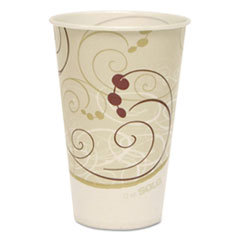 Symphony Treated-Paper Cold Cups, 12 oz, White/Beige/Red, 100/Bag, 20 Bags/Carton